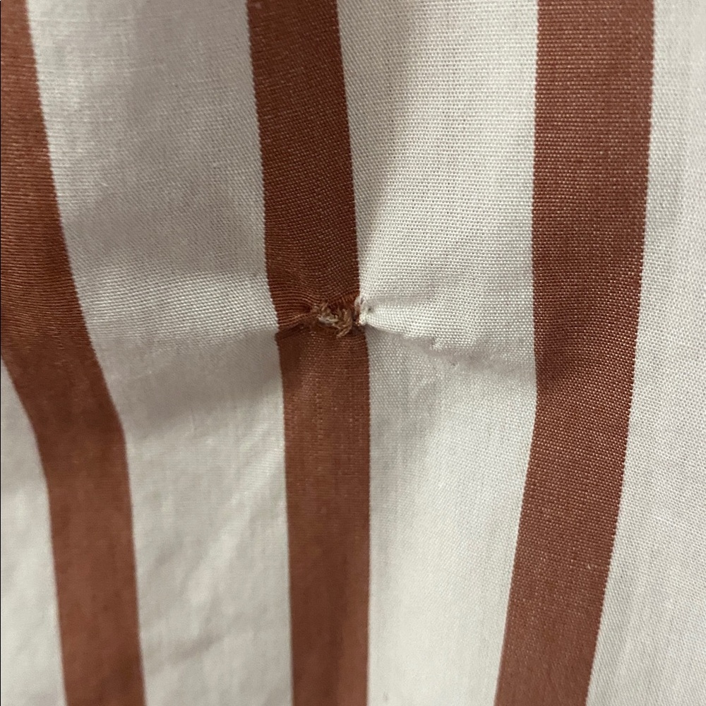 Bilma Shirt by Sézane in the "Camel Stripes" Colorway Size 32 About Medium - Picture 11 of 16